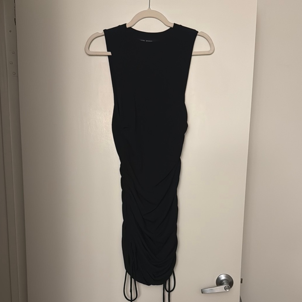 Adorable Black Sleeveless Mini Dress - Picture 3 of 3